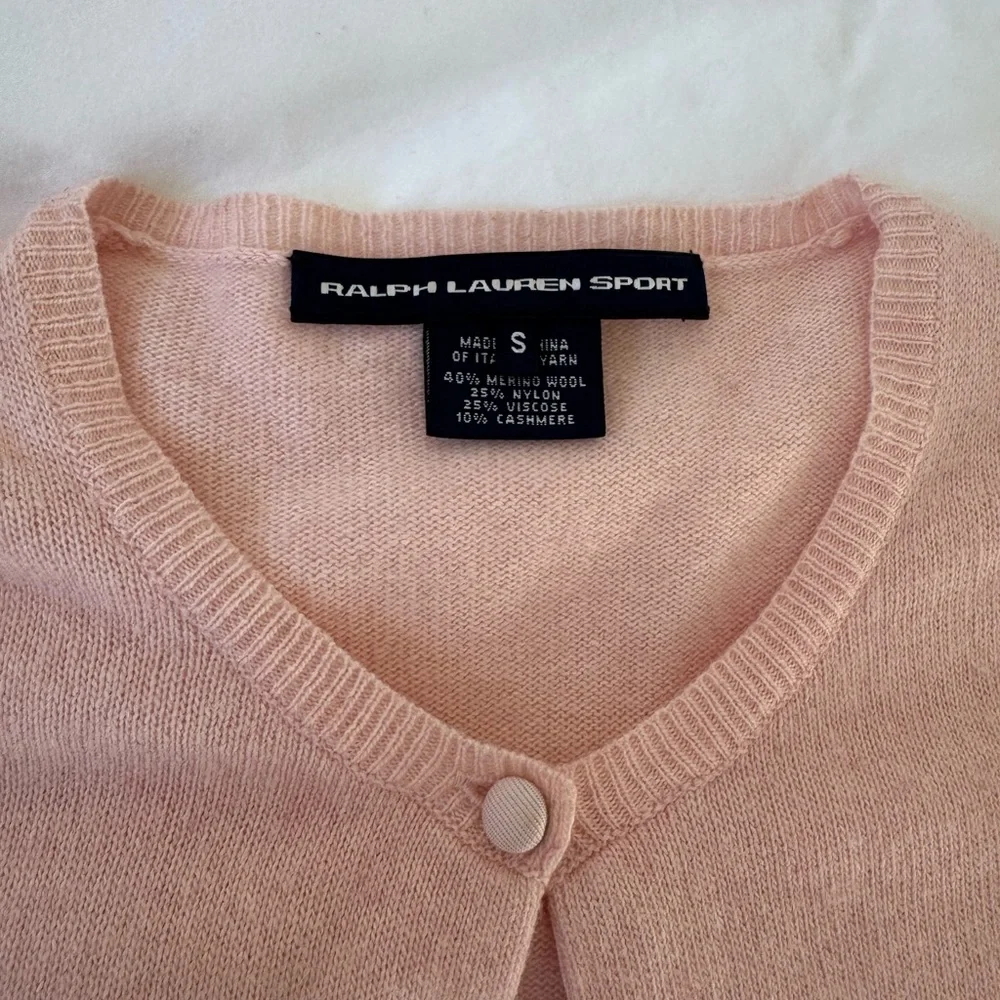 Vintage Ralph Lauren Sport Pink Cardigan - Picture 3 of 7